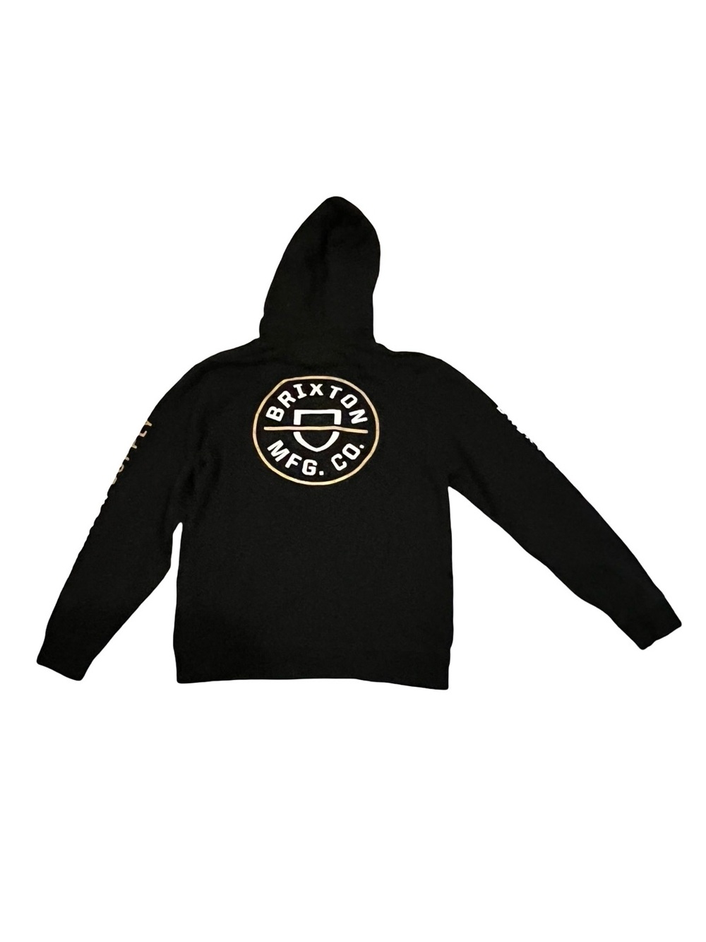 Brixton MFG Co Black Graphic Hoodie Men’s Medium Skate Surf Streetwear - Picture 2 of 2